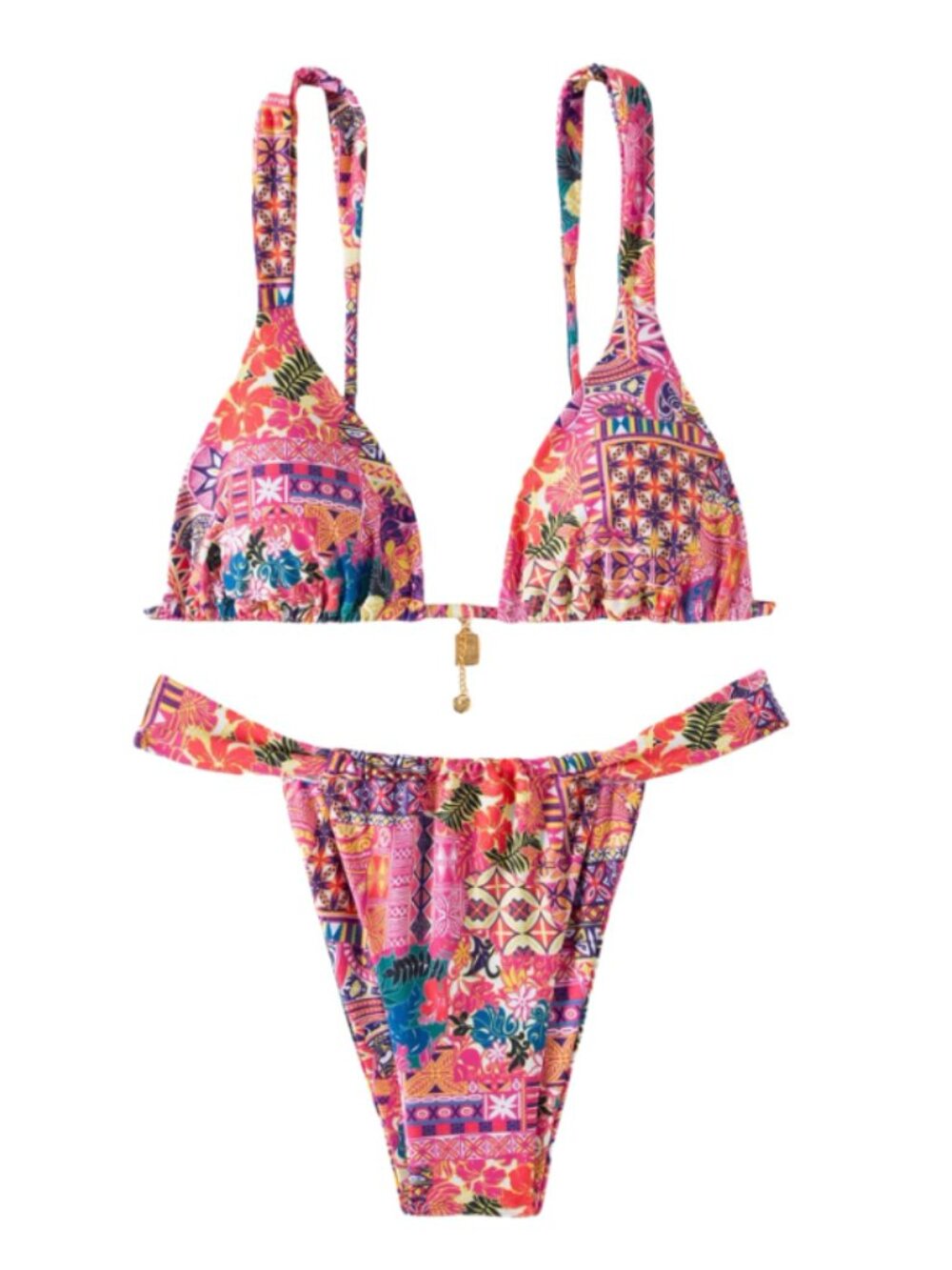 Women's Bikini Set Leopard Print Tie Back Swimsuit